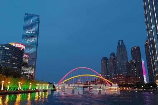 Cảnh về đêm trên sông Hải Hà, Thiên Tân (Trung Quốc)