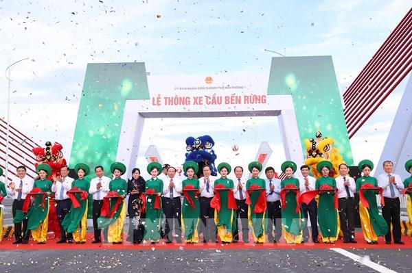 Thông xe cầu Bến Rừng nối Hải Phòng với Quảng Ninh