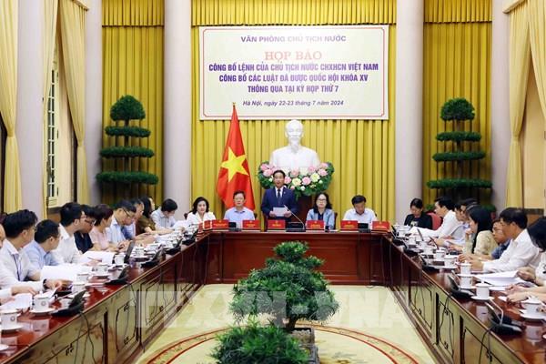 Công bố Lệnh của Chủ tịch nước về năm luật vừa được Quốc hội thông qua