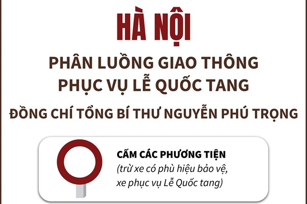 Infographics: Phân luồng giao thông phục vụ Lễ Quốc tang đồng chí Tổng Bí thư Nguyễn Phú Trọng