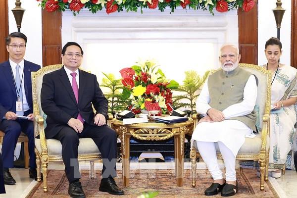 Thủ tướng Phạm Minh Chính hội đàm với Thủ tướng Ấn Độ Narendra Modi