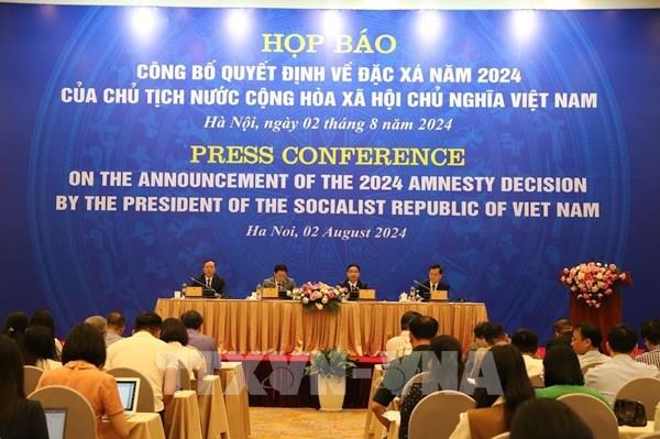 Họp báo công bố Quyết định về đặc xá năm 2024 của Chủ tịch nước