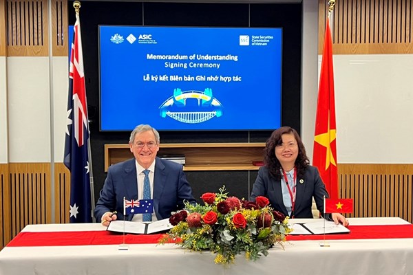 Việt Nam và Australia ký Biên bản ghi nhớ hợp tác trong lĩnh vực chứng khoán