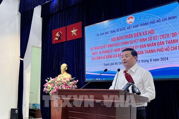 T.p Hồ Chí Minh: Cần đánh giá tác động toàn diện của việc điều chỉnh bảng giá đất