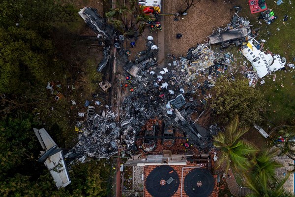 Rơi máy bay ở Brazil, 5 người thiệt mạng