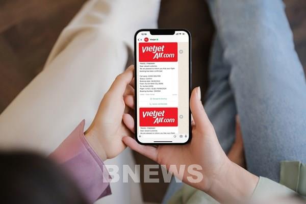 Nhận thông báo chuyến bay Vietjet tự động qua Zalo và WhatsApp