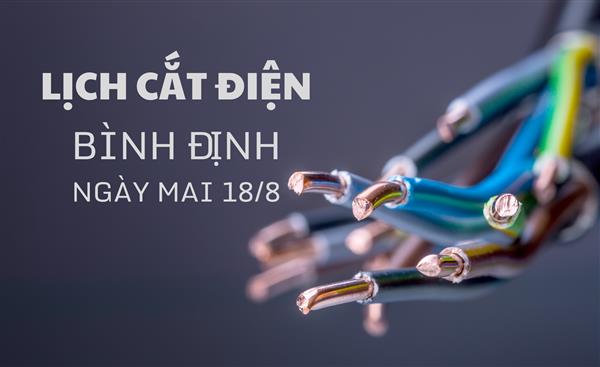 Lịch cắt điện Bình Định ngày mai 18/8 mới nhất