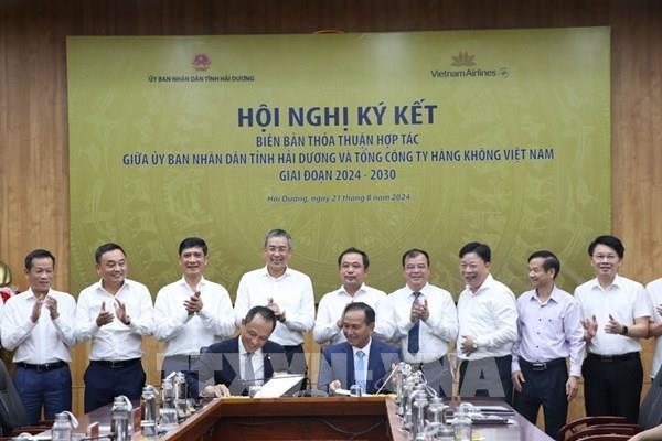 Vietnam Airlines xem xét sử dụng sản phẩm Hải Dương trong các phòng chờ sân bay