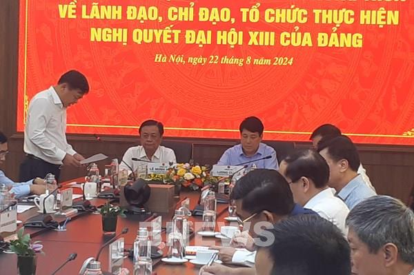 Triển khai Quyết định kiểm tra của Bộ Chính trị tại Bộ Nông nghiệp và Phát triển nông thôn