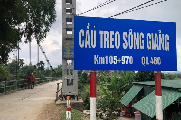 Cầu treo trên Quốc lộ 46C xuống cấp trầm trọng