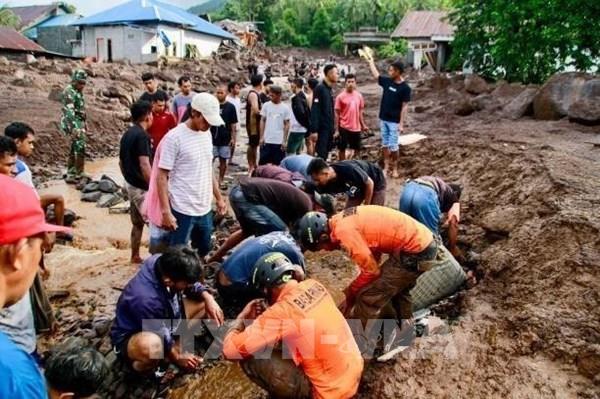 9 người thương vong do lũ quét và sạt lở đất ở Indonesia