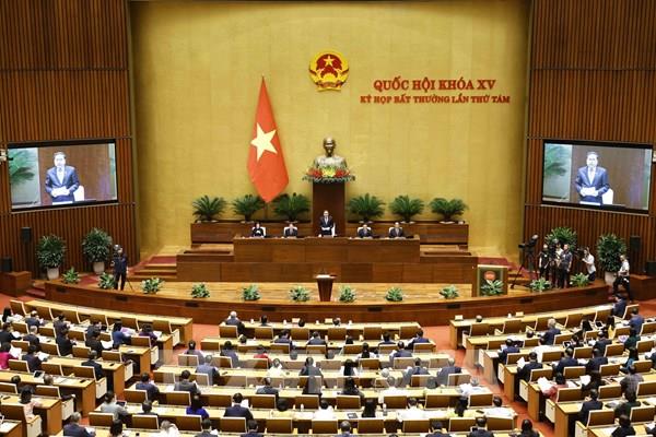 Khai mạc Kỳ họp bất thường lần thứ 8, Quốc hội khoá XV