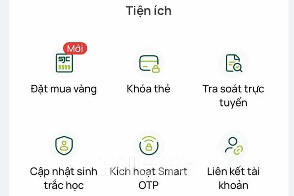 Tích hợp tiện ích mua vàng miếng SJC ngay trên ứng dụng ngân hàng