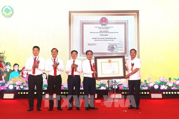 Hưng Yên có huyện đầu tiên đạt chuẩn nông thôn mới nâng cao