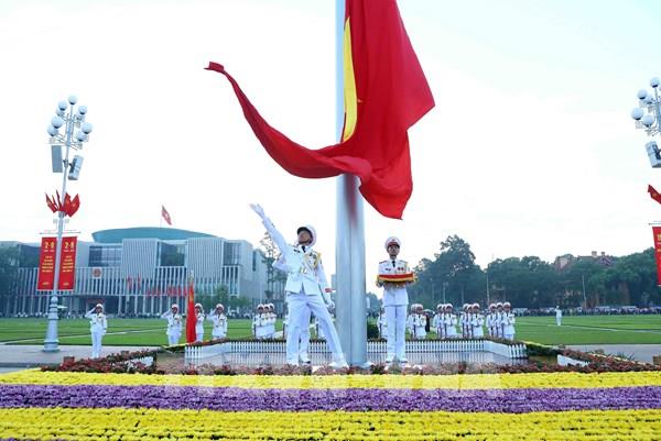 Nghi lễ thượng cờ cấp quốc gia ngày Quốc khánh 2/9 tại Quảng trường Ba Đình