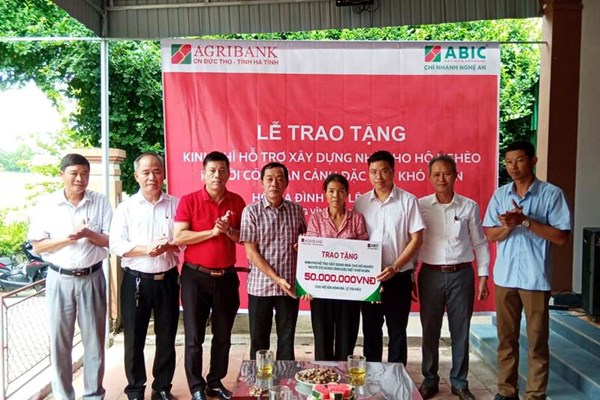 Bảo hiểm Agribank Nghệ An hỗ trợ kinh phí xây dựng nhà ở