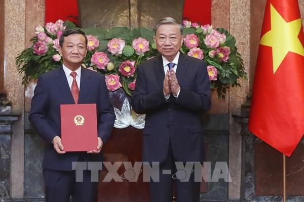 Tổng Bí thư, Chủ tịch nước Tô Lâm trao Quyết định bổ nhiệm Đại sứ Việt Nam tại Lào