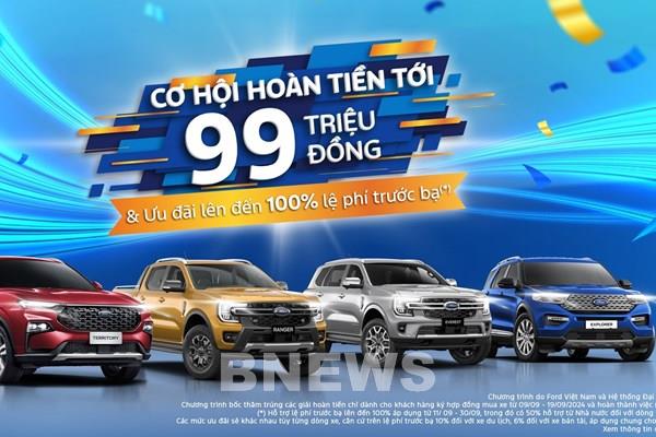  Ford Việt Nam dành nhiều ưu đãi đặc biệt cho khách hàng mua xe trong tháng 9