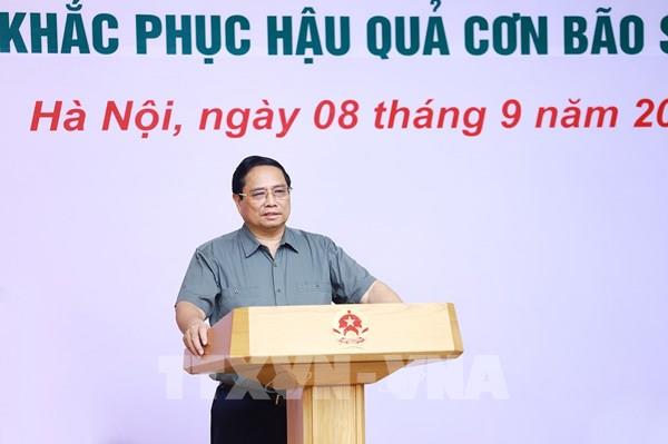 Thủ tướng chủ trì họp triển khai biện pháp cấp bách khắc phục hậu quả bão số 3