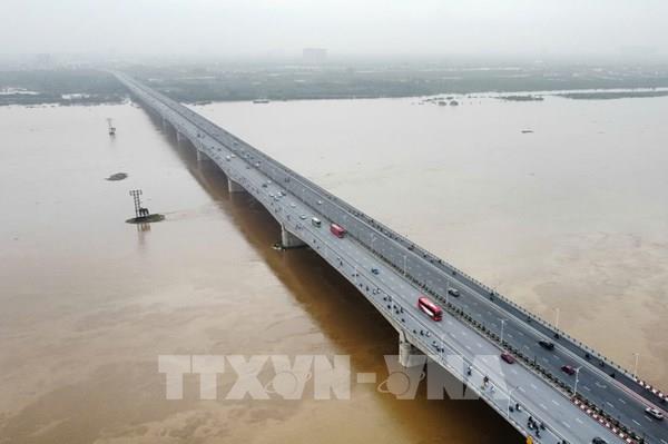 Mực nước sông Hồng, sông Đuống dự báo sẽ lên do ảnh hưởng của hoàn lưu bão số 3