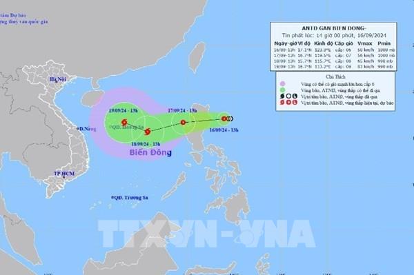 Áp thấp nhiệt đới có khả năng mạnh lên thành bão