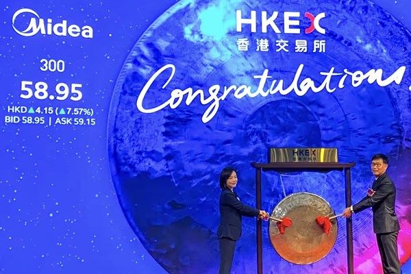 Cổ phiếu Midea "gây sốt" trên sàn chứng khoán Hong Kong (Trung Quốc)