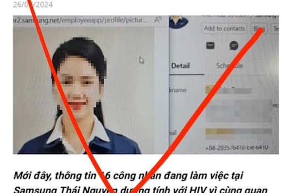 Xử phạt người đăng tin sai về “Nữ công nhân Samsung nhiễm HIV”