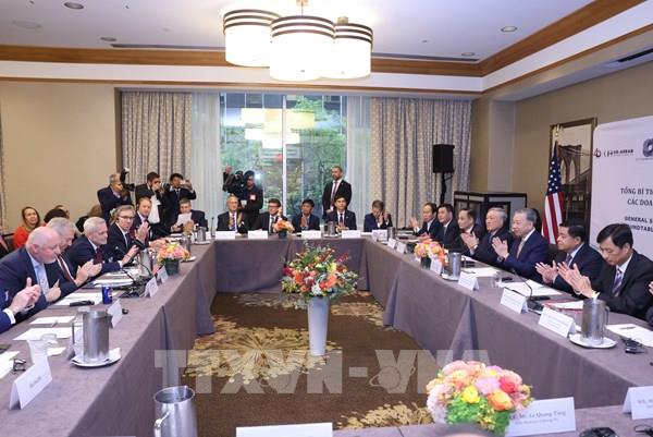 Tổng Bí thư, Chủ tịch nước Tô Lâm dự tọa đàm với các doanh nghiệp hàng đầu Hoa Kỳ