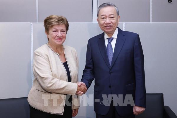 Tổng Bí thư, Chủ tịch nước Tô Lâm tiếp Tổng Giám đốc IMF