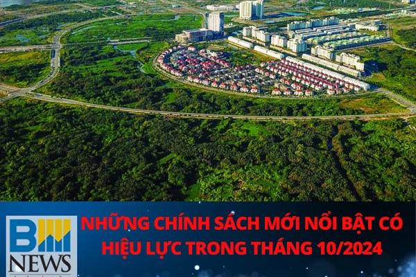 Những chính sách mới nổi bật có hiệu lực trong tháng 10/2024