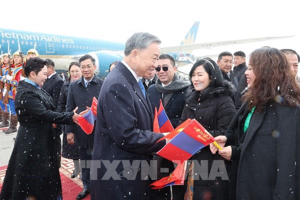 Lễ đón chính thức Tổng Bí thư, Chủ tịch nước Tô Lâm tại Mông Cổ