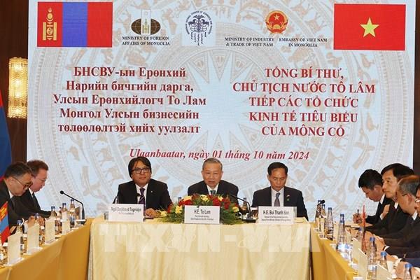 Tổng Bí thư, Chủ tịch nước Tô Lâm tiếp các tổ chức kinh tế tiêu biểu của Mông Cổ