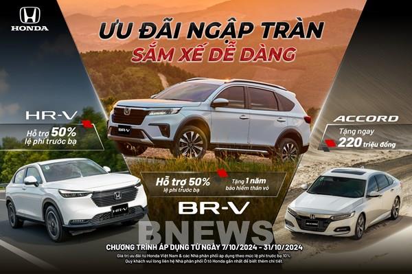 Honda Việt Nam khuyến mại ô tô nhập khẩu đến 220 triệu và nhiều quà tặng khác