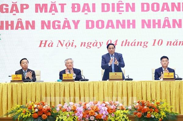 Thủ tướng Phạm Minh Chính chủ trì gặp mặt doanh nghiệp nhân Ngày Doanh nhân Việt Nam