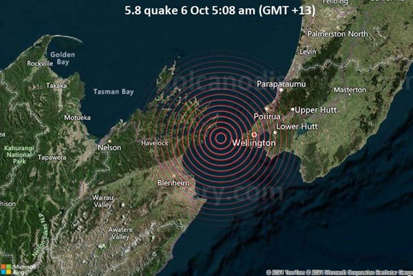 New Zealand: Động đất mạnh rung chuyển thủ đô Wellington