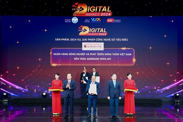 Nền tảng Agribank Open API được vinh danh tại Giải thưởng Chuyển đổi số Việt Nam 2024