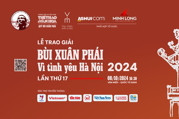 Đề cử Giải thưởng Bùi Xuân Phái - Vì tình yêu Hà Nội 2024 lần 17 năm 2024