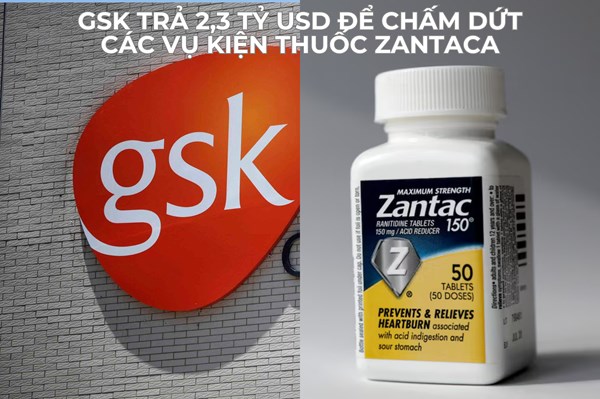 GSK trả 2,3 tỷ USD để chấm dứt các vụ kiện thuốc Zantac