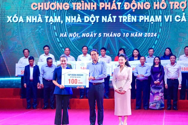 Masan Group trao 100 tỷ hỗ trợ chương trình "Mái ấm cho đồng bào tôi"