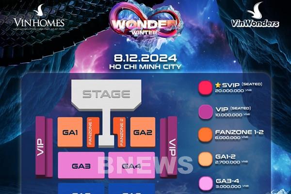 Siêu nhạc hội 8WONDER Winter 2024 công bố giá vé, mở bán từ 14/10
