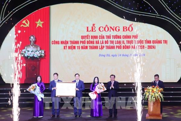 Công bố Quyết định của Thủ tướng Chính phủ công nhận thành phố Đông Hà là đô thị loại II
