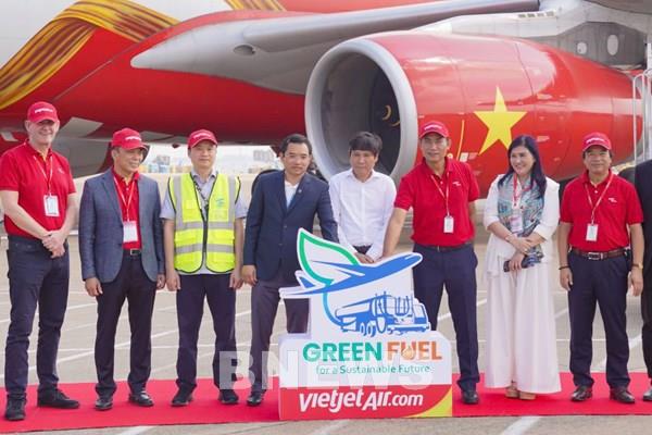 Chuyến bay đầu tiên của Vietjet sử dụng nhiên liệu hàng không bền vững SAF