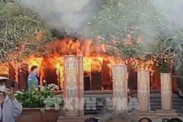 Làm rõ nguyên nhân cháy chùa Phổ Quang (Phú Thọ)