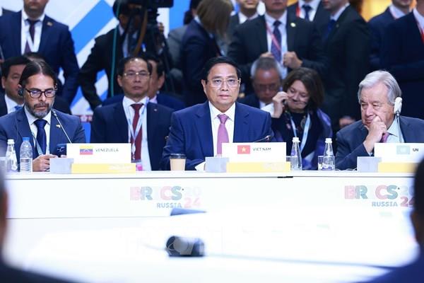 Thủ tướng Phạm Minh Chính phát biểu tại Hội nghị các nhà lãnh đạo BRICS mở rộng