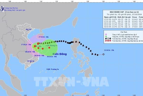 Ứng phó bão số 6: Cảnh báo nguy cơ mưa cục bộ cường suất lớn