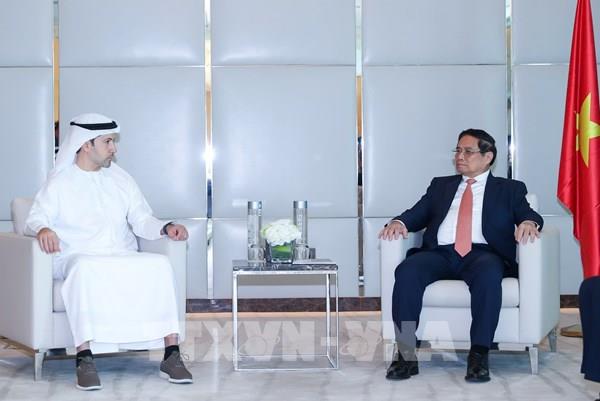 Thủ tướng Chính phủ Phạm Minh Chính tiếp Chủ tịch điều hành Trung tâm Tài chính Dubai