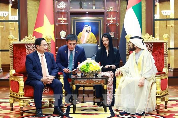 Thủ tướng Chính phủ Phạm Minh Chính hội đàm với Phó Tổng thống kiêm Thủ tướng UAE