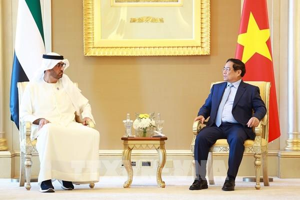 Thủ tướng Phạm Minh Chính tiếp Bộ trưởng Công nghiệp và Công nghệ cao UAE
