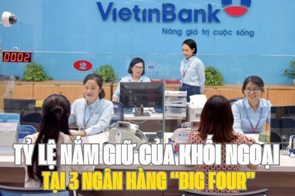Chứng khoán hôm nay: Cập nhật mới nhất tỷ lệ nắm giữ của khối ngoại tại 3 ngân hàng “big four”
