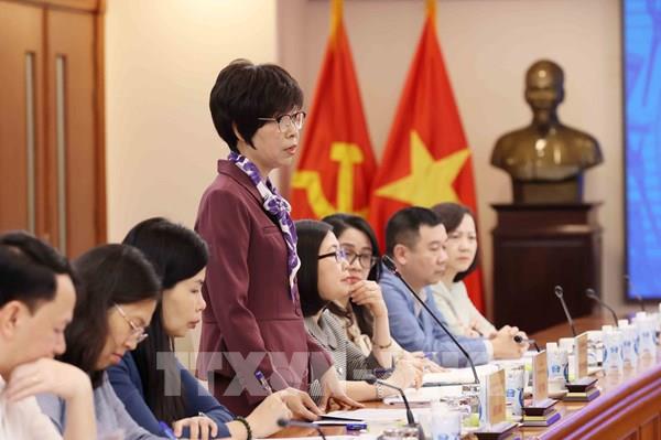 Lãnh đạo TTXVN làm việc với Đoàn Trưởng Cơ quan đại diện Việt Nam ở nước ngoài